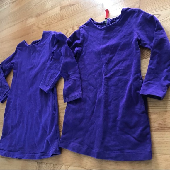 Matching dresses Primary Cozy purple grape sister French Terry size 3 4 5 4-5 - Picture 5 of 8